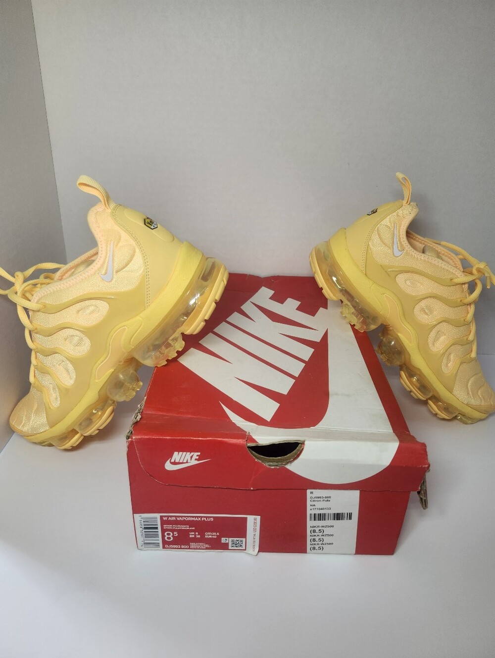 Nike Yellow Air VaporMax Plus Sneakers - Picture 8 of 10